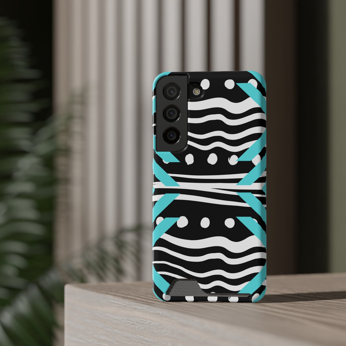 Ethnic Phone Case with Card Holder - Unique Phone Cases - Ethnic Print Phone Case