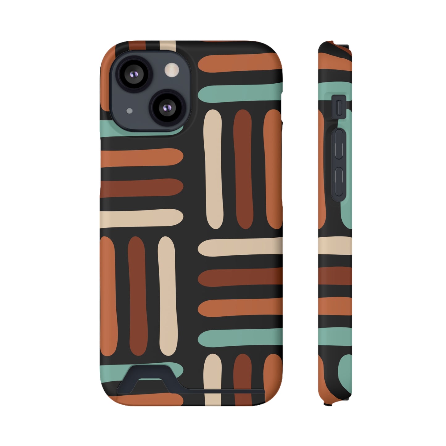 Ethnic Phone Case with Card Holder - Unique Phone Cases - Ethnic Print Phone Case