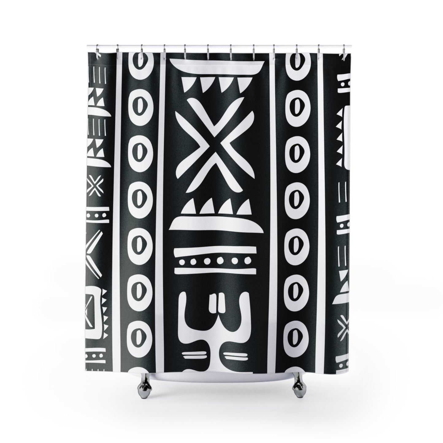 Black & White Ethnic Shower Curtains - Curtains - Bathrooms - Decorative Shower Curtains