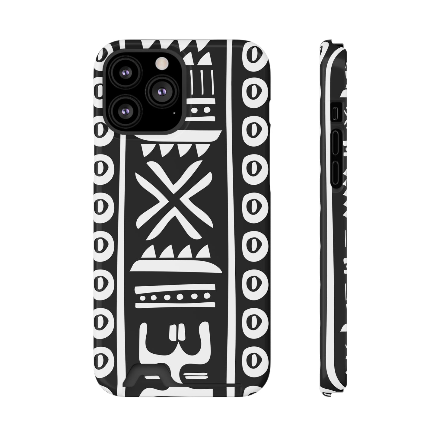 Ethnic Phone Case with Card Holder - Unique Phone Cases - African Print Phone Case