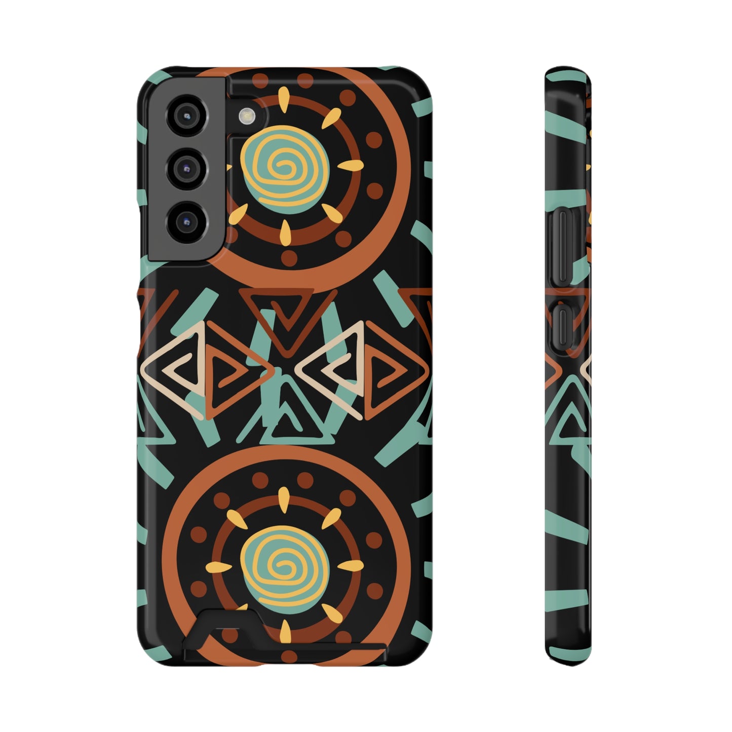 Ethnic Phone Case with Card Holder - Unique Phone Cases - Ethnic Print Phone Case