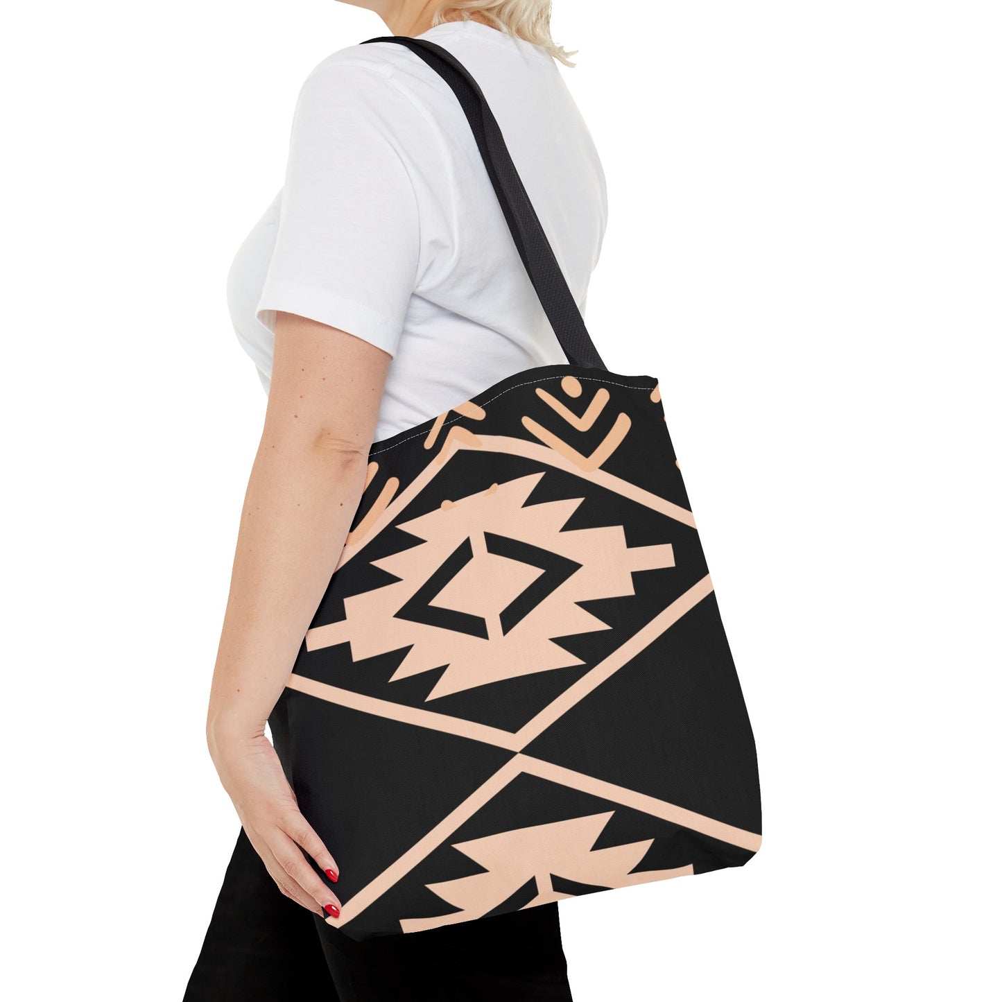 Tote Bag (AOP) - Stylish Tote Bags - Pink & Black