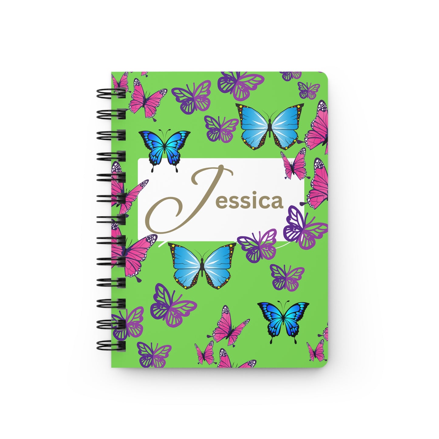 Journal "Jessica" Butterflies - Spiral Bound Journal