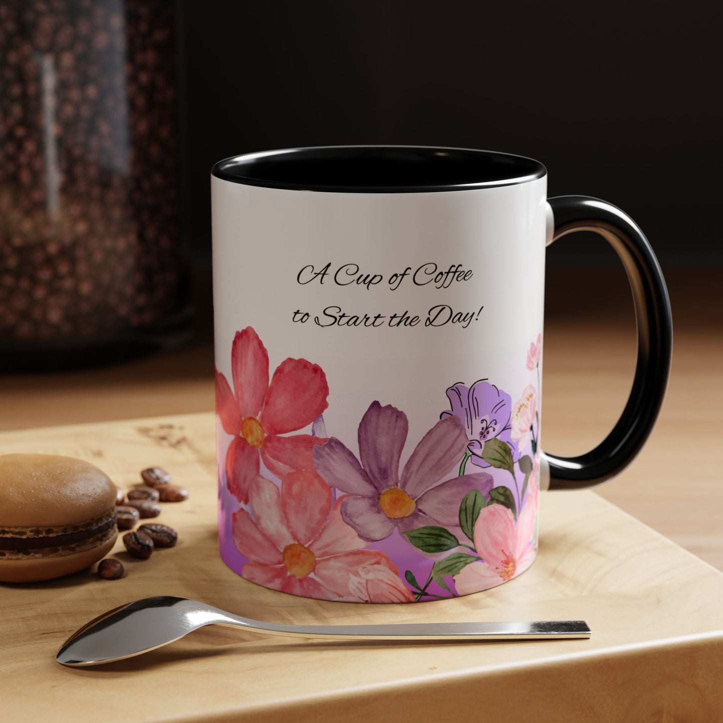 Inspirational Floral - Accent Coffee Mug (11, 15oz)