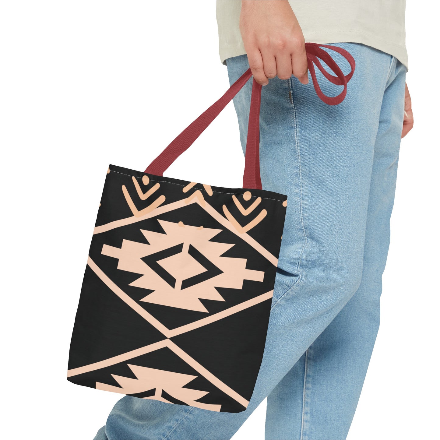 Tote Bag (AOP) - Stylish Tote Bags - Pink & Black