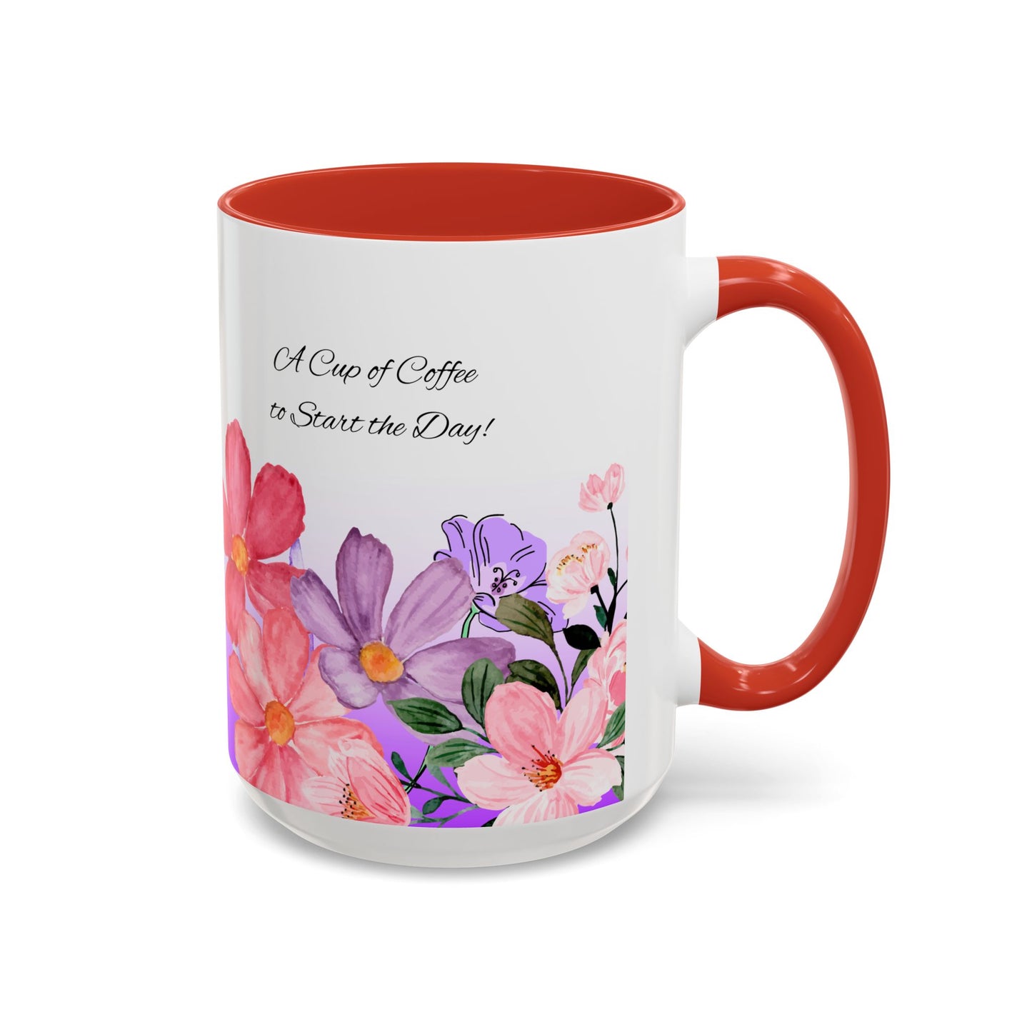 Inspirational Floral - Accent Coffee Mug (11, 15oz)