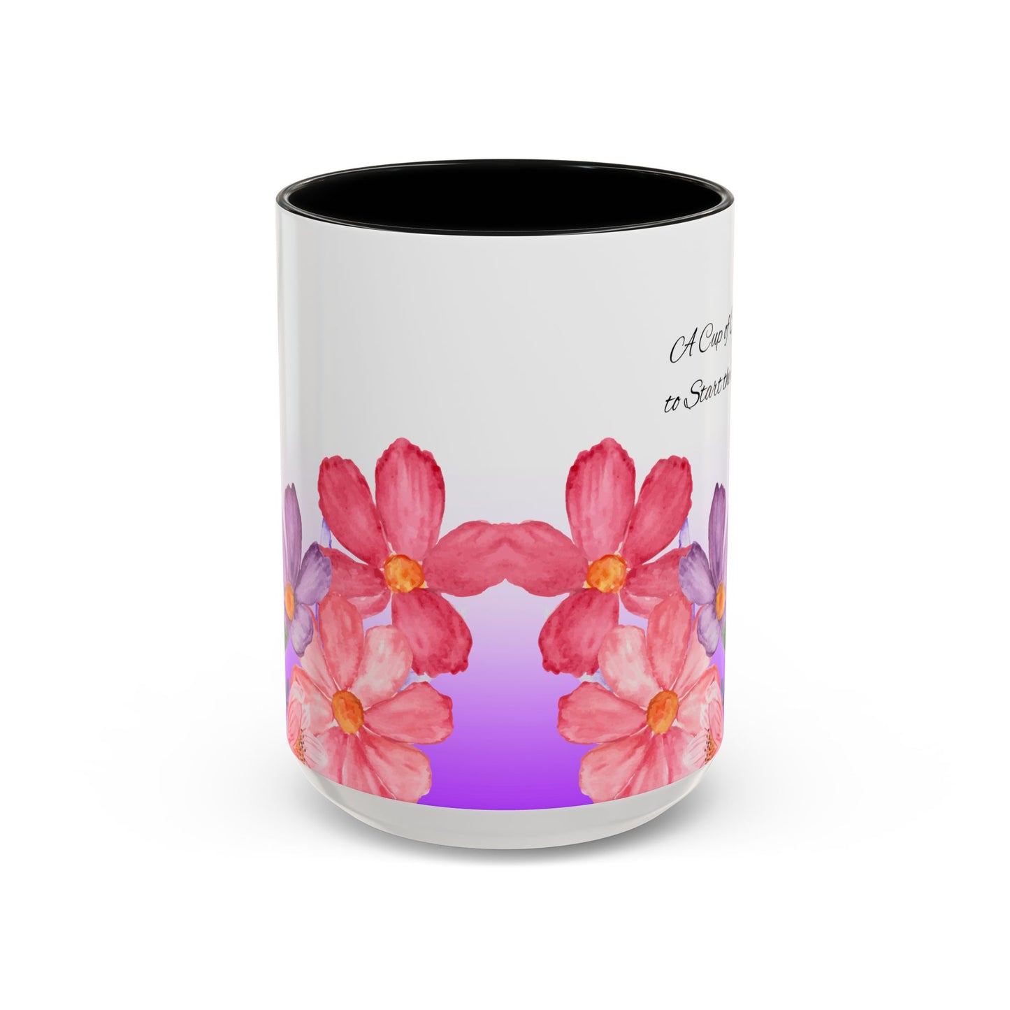 Inspirational Floral - Accent Coffee Mug (11, 15oz)