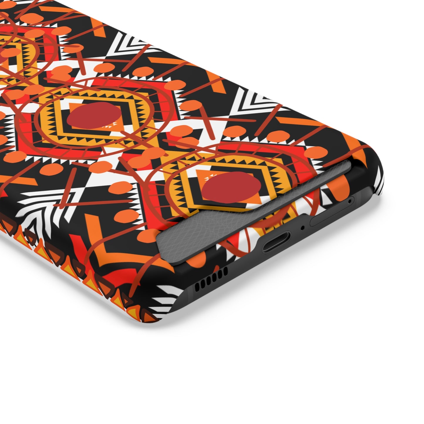 Ethnic Phone Case with Card Holder - Unique Phone Cases - Ethnic Print Phone Case