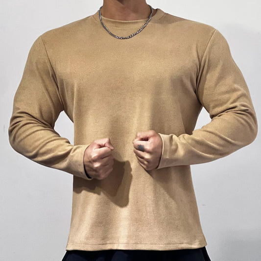 Men's Fashion Sports Casual Solid Color Long Sleeve