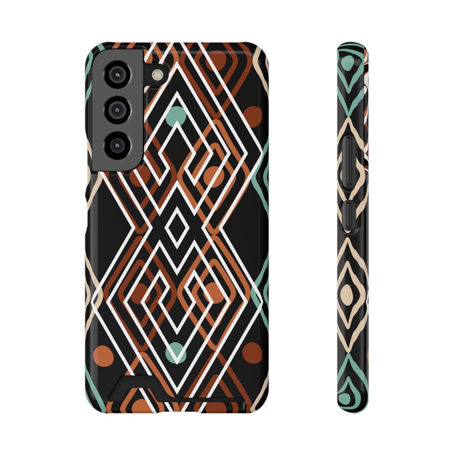 Ethnic Phone Case with Card Holder - Unique Phone Cases - Ethnic Print Phone Case