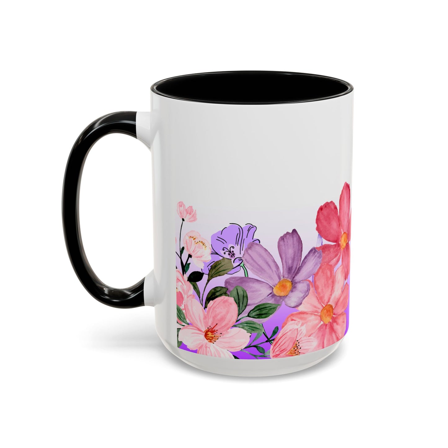 Inspirational Floral - Accent Coffee Mug (11, 15oz)