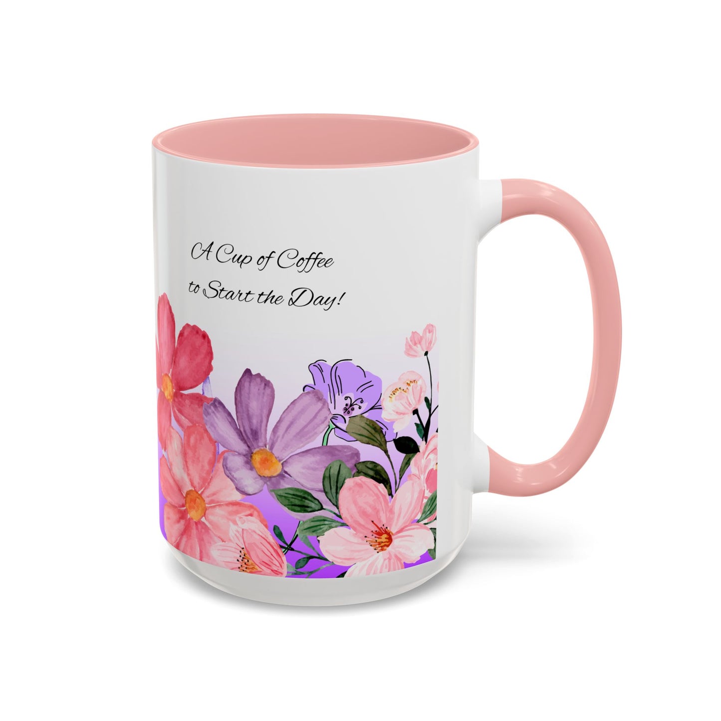 Inspirational Floral - Accent Coffee Mug (11, 15oz)