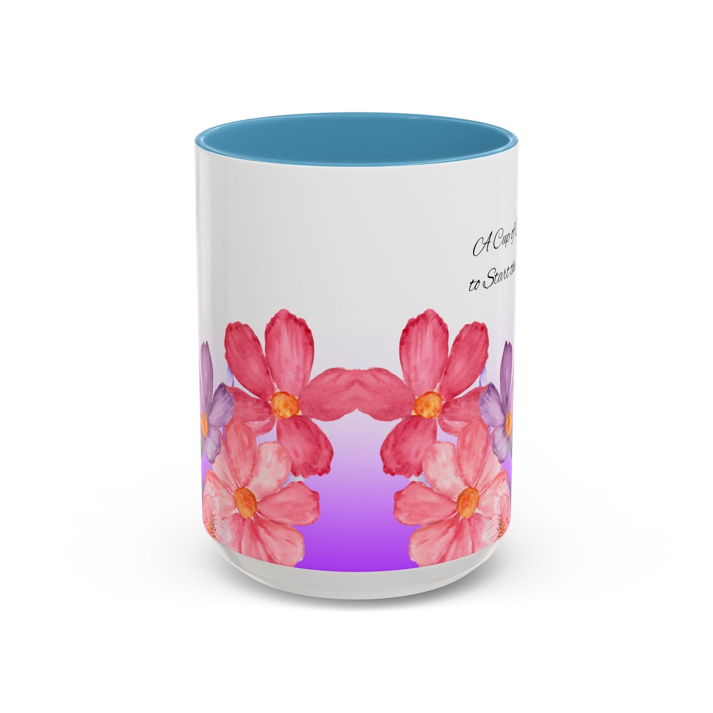 Inspirational Floral - Accent Coffee Mug (11, 15oz)