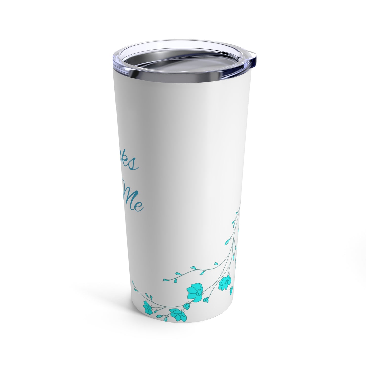 Beautiful Tumbler - "Drinks On Me" (Word Art) - White Tumbler 20oz - Gifts - Women - Etsy - Gifts
