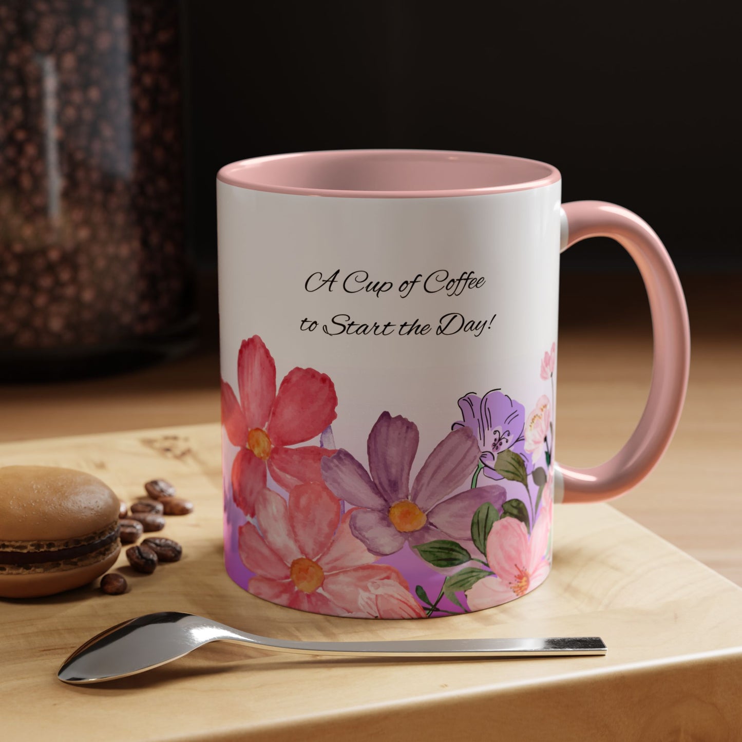 Inspirational Floral - Accent Coffee Mug (11, 15oz)