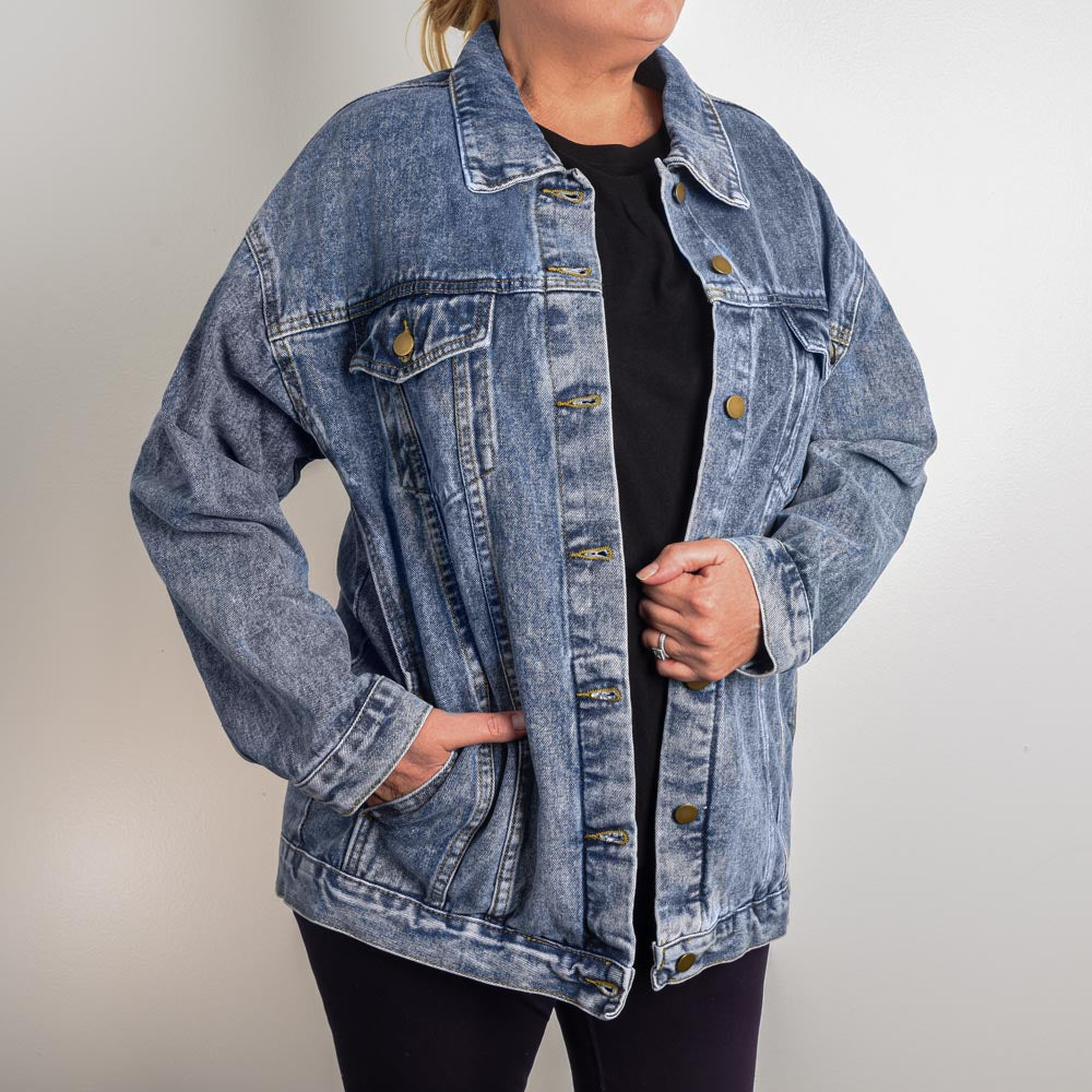 ChatGPT "Empower Your Style with the 'She Will' Denim Jacket - Shop Now" Women's Denim Statement Outer Wear