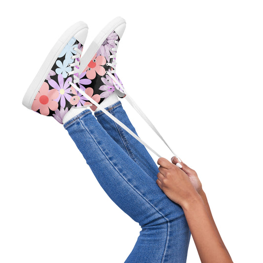 Women’s high top canvas shoes