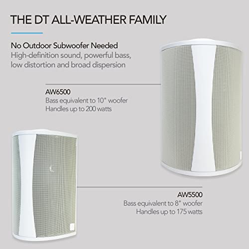 Definitive Technology AW6500 Outdoor Speaker 6.5-inch Woofer 200 Watts - Single (White)