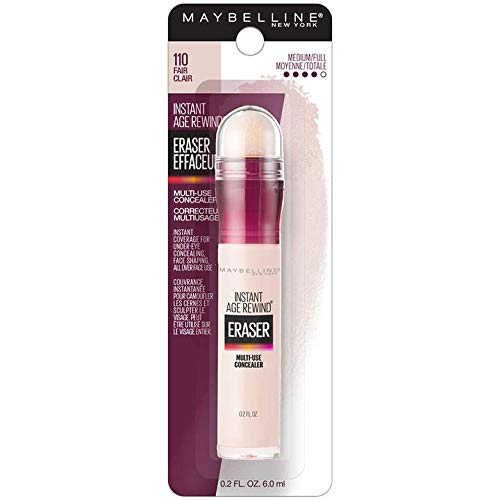 Maybelline New York Instant Age Rewind Eraser Dark Circles Treatment Multi-Use Concealer, 110, 1 Count (Packaging May Vary)